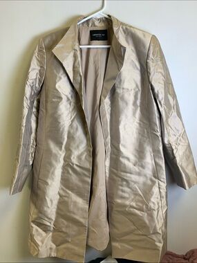 Lafayette 148 New York Shimmering Cream Trench Coat